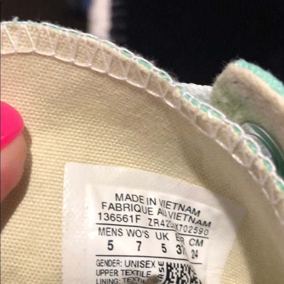 🚫🚫SOLD🚫🚫 NWOT HIGH TOP MINT GREEN HIGH TOP CONVERSE🔥🔥 - Picture 7 of 7